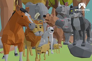 LOW POLY Animated Animals - COLLECTION 3D