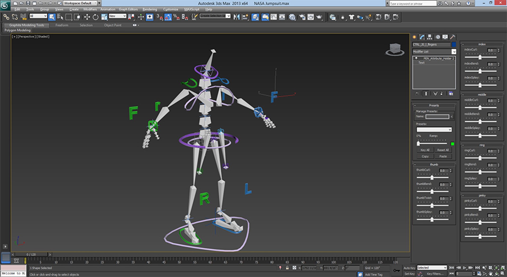 Rig Nasa Jumpsuit 3d Model