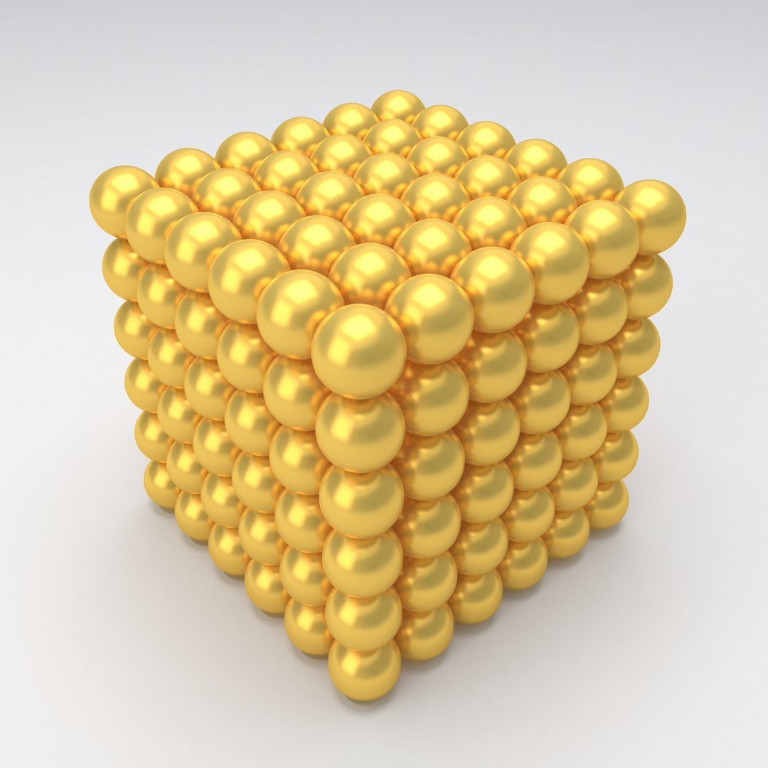 Neodymium Toy Gold 3D Model TurboSquid 1847906