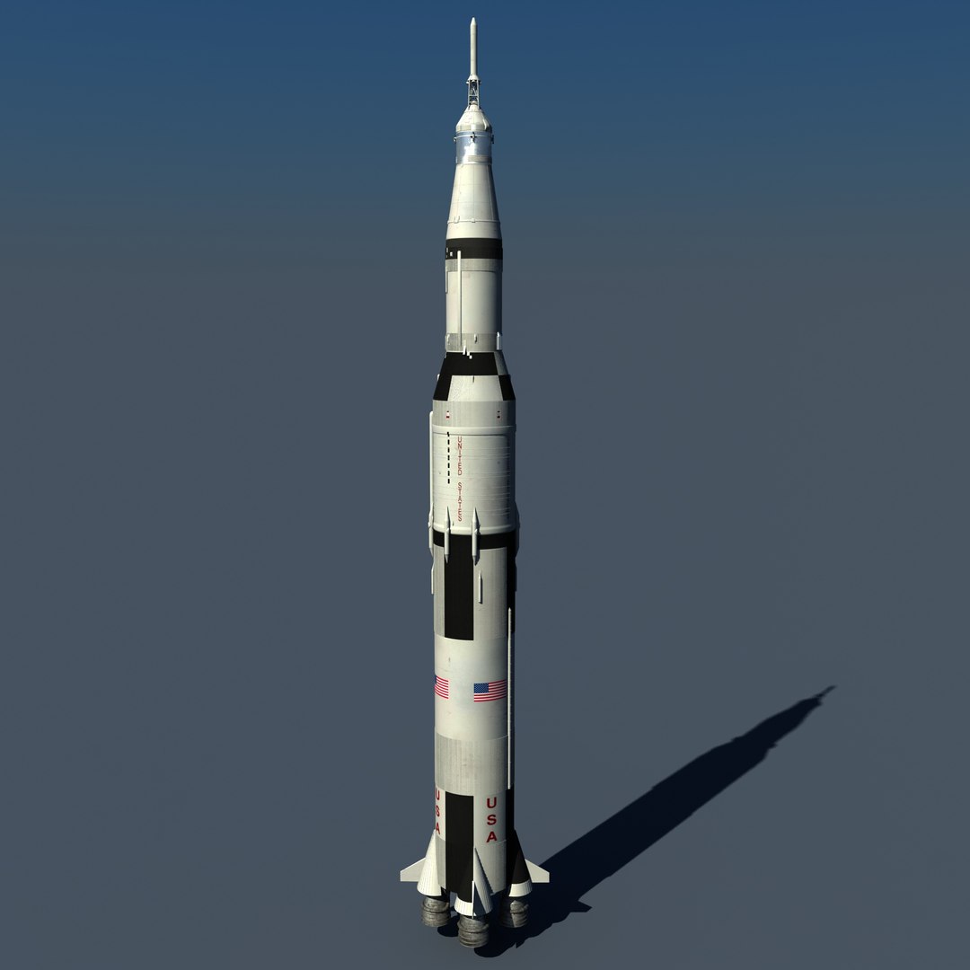 Saturn V Apollo 3d Max