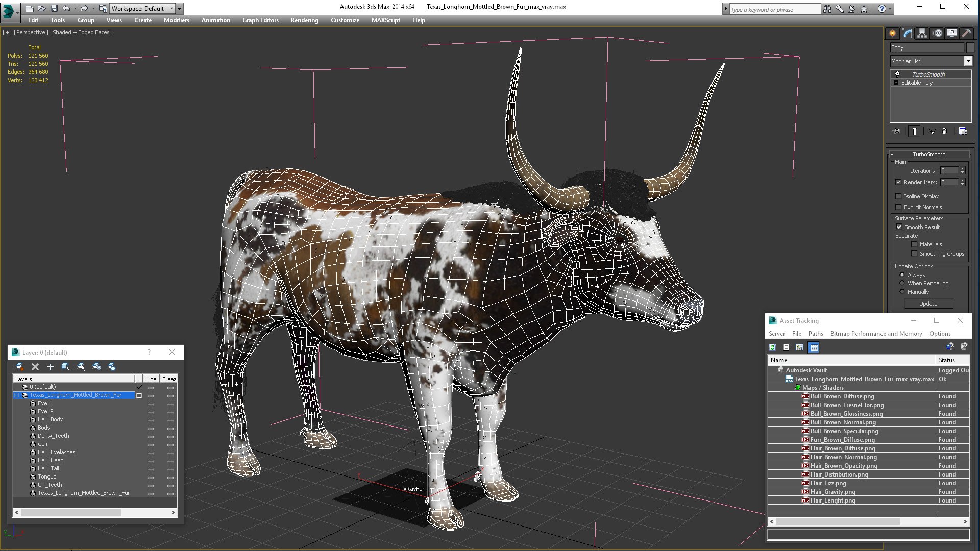 Texas Longhorn Mottled Brown Fur model https://p.turbosquid.com/ts-thumb/Hr/7f6quh/On/texaslonghornmottledbrownfurmb3dmodel020/jpg/1705921484/1920x1080/fit_q87/73b473fc51a43e0f4418805f5866ec5c22d949f7/texaslonghornmottledbrownfurmb3dmodel020.jpg