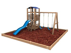 backyard playset 3d obj