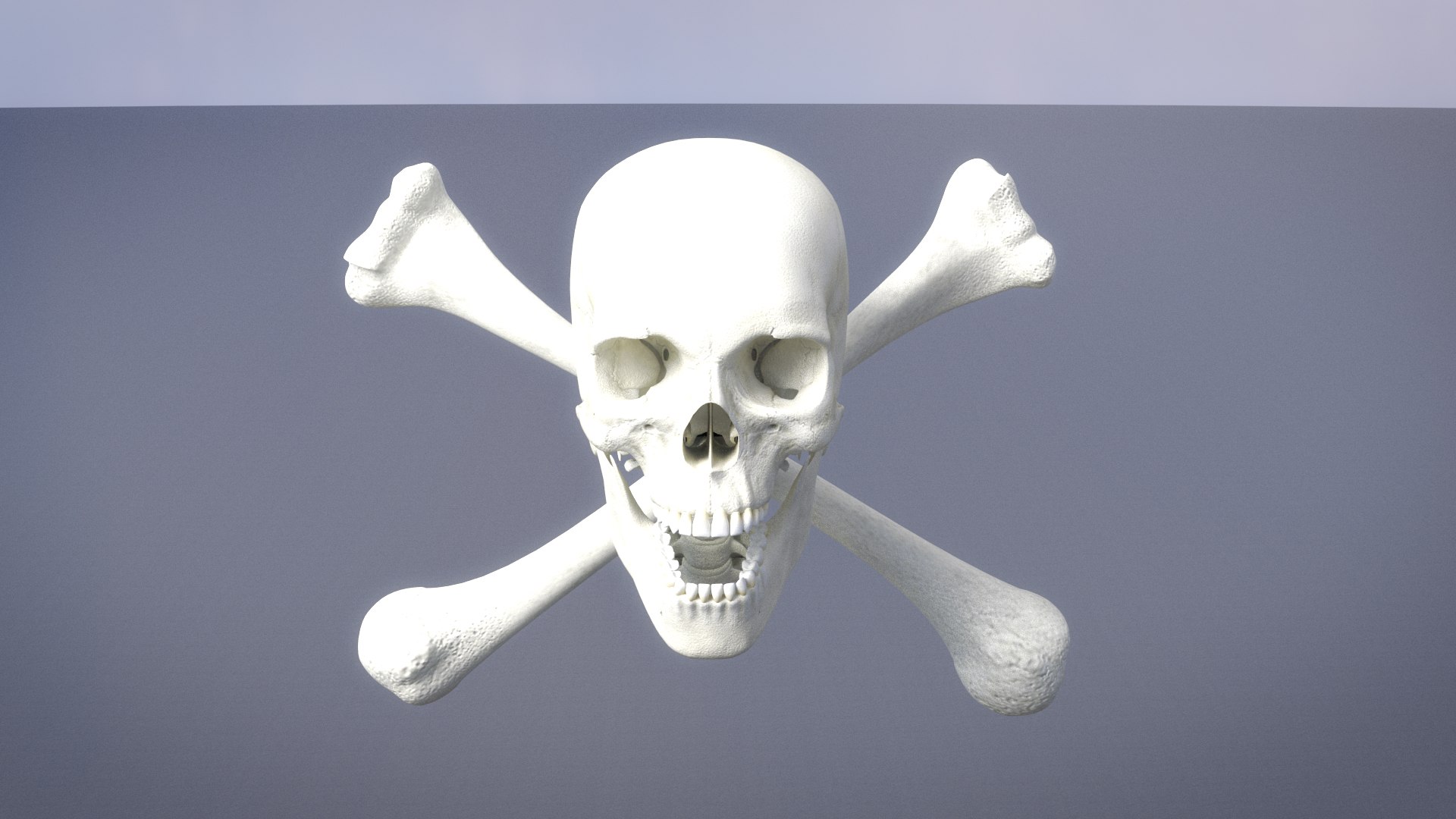 3D Skull Cross Bones - TurboSquid 2326071