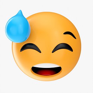 Emoji 037 Flushed with cold sweat 3D model