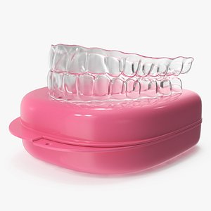 Dental Retainer Storage Box Pink