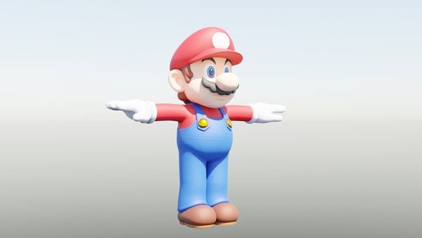 Super Mario free 3d model - download obj file