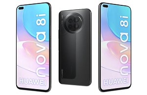 Huawei Nova 8i Starry Black Low Poly 3D