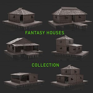 Fantasy Wooden Houses Collection - Jungle Hut 6 Model 3D