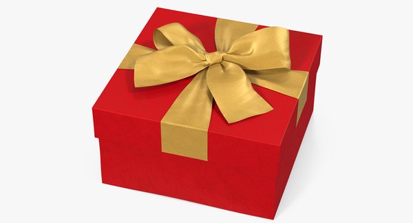 Gift box open red 3D model - TurboSquid 1201152