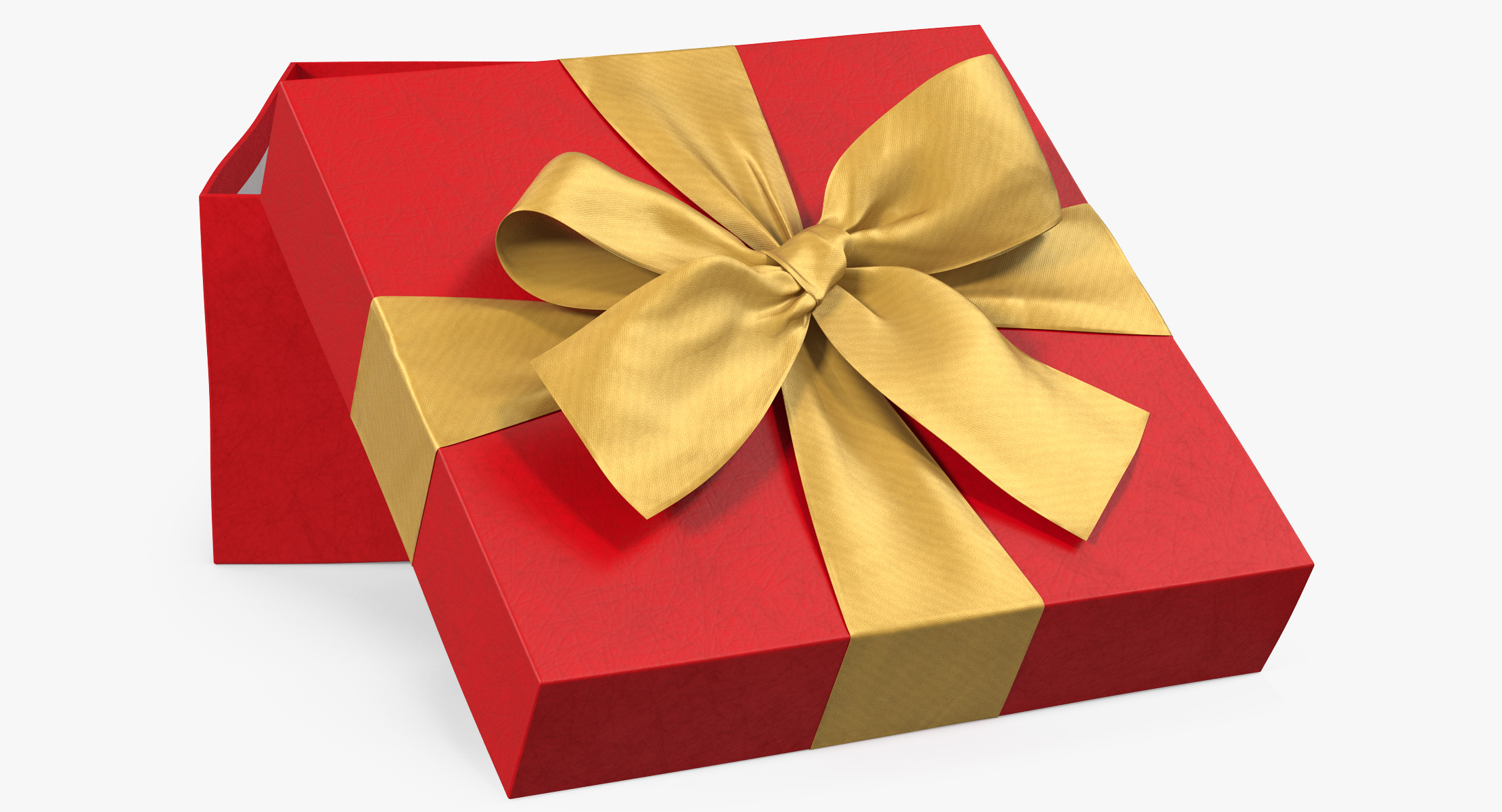 Gift box open red 3D model - TurboSquid 1201152