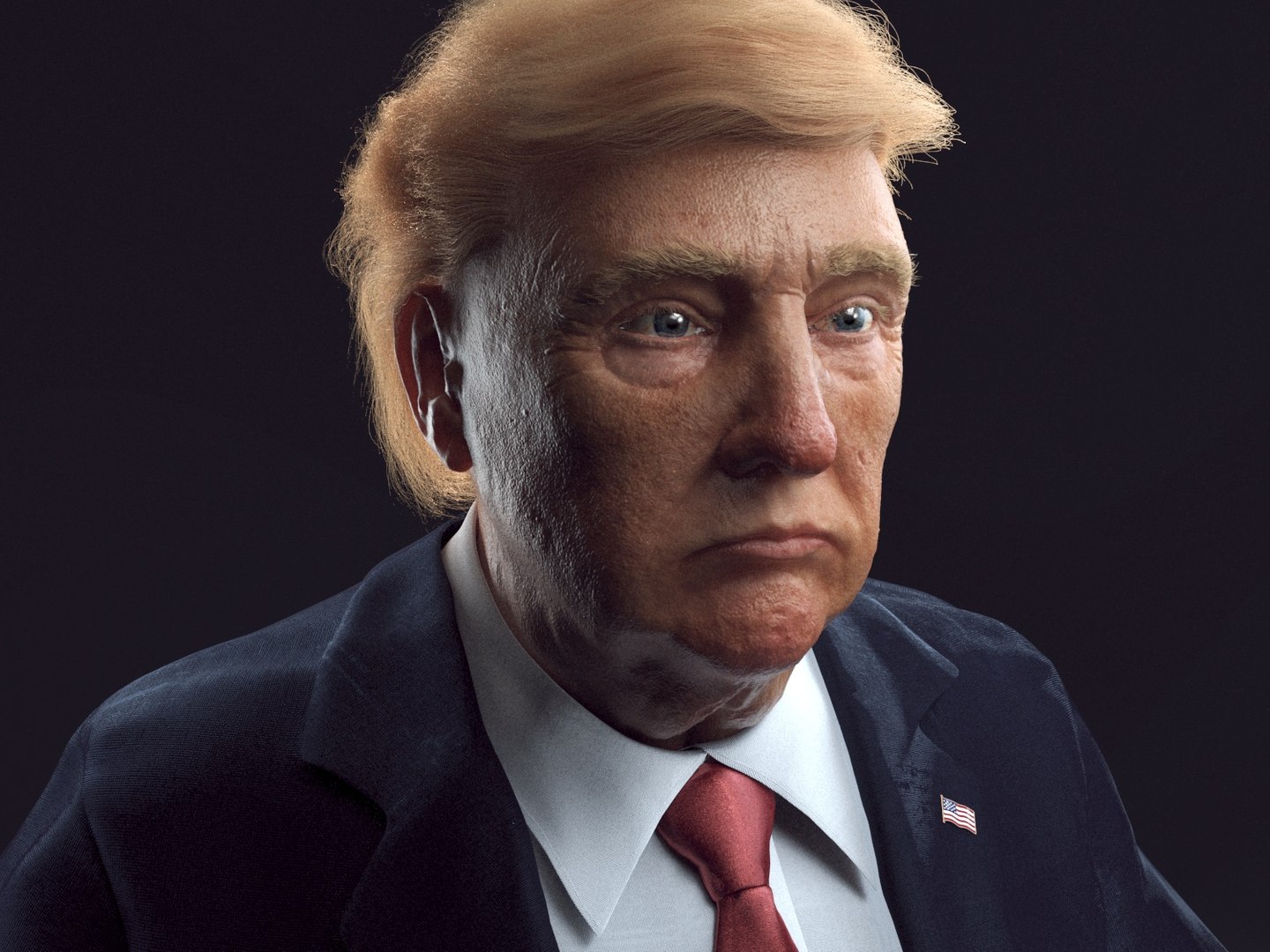 3d Head Body Trump - Turbosquid 1356151