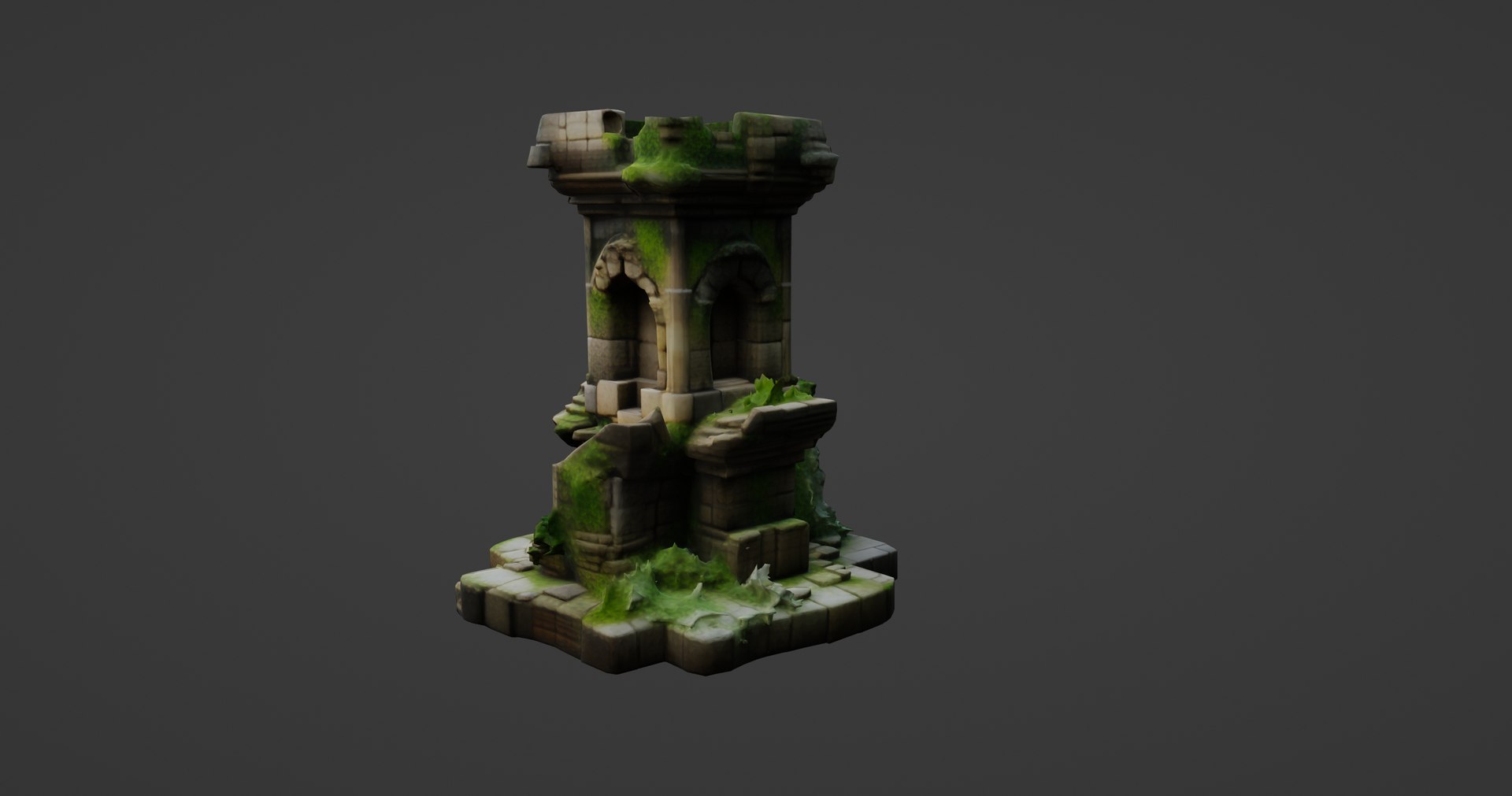 Ancient Crumbling Watchtower Ruin 3D Model - TurboSquid 2388357