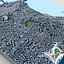 3D-модель города Италия. Историческая итальянская архитектура с Везувием и Неаполитанским заливом.
