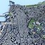 3D-модель города Италия. Историческая итальянская архитектура с Везувием и Неаполитанским заливом.
