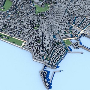 3D model  Naples City Italy 3D Model &ndash; Historic Italian Architecture with Vesuvius Bay of Naples 