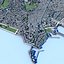3D-модель города Италия. Историческая итальянская архитектура с Везувием и Неаполитанским заливом.