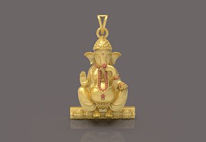3D Ganesh Pendant - 0086 model
