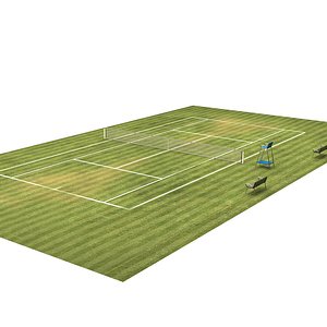 3D tennis court model