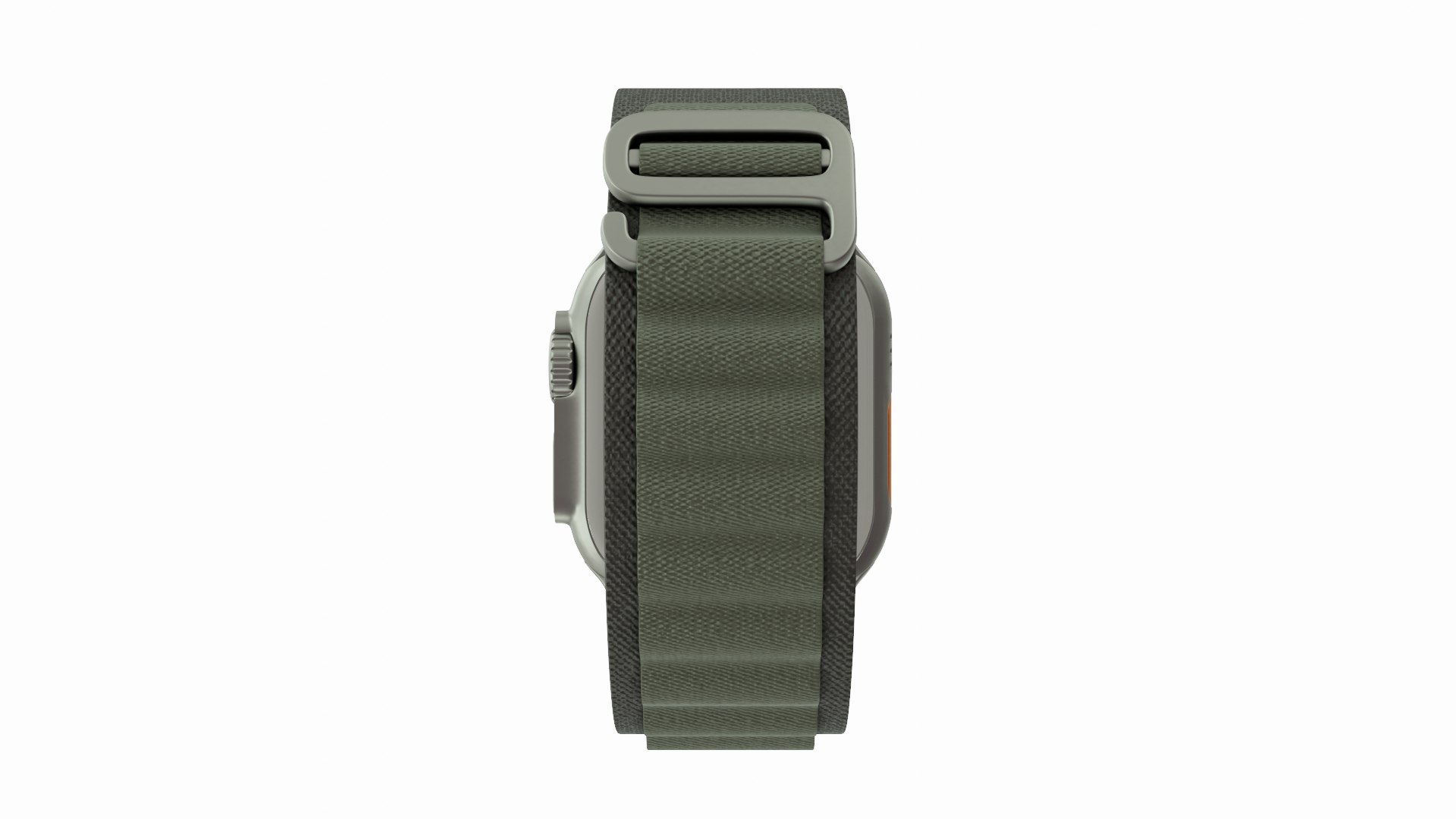 Apple Watch Ultra Titanium Case With Green Alpine Loop 3D Model