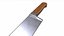 Cuchillo de cocina antiguo Low-poly PBR