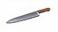 Cuchillo de cocina antiguo Low-poly PBR