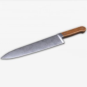 Old Kitchen Knife Low-poly PBR