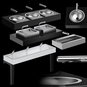 DELABIE public washbasins 3D model