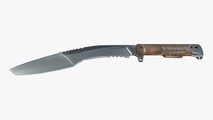 3D Kukri Knife Low Poly1
