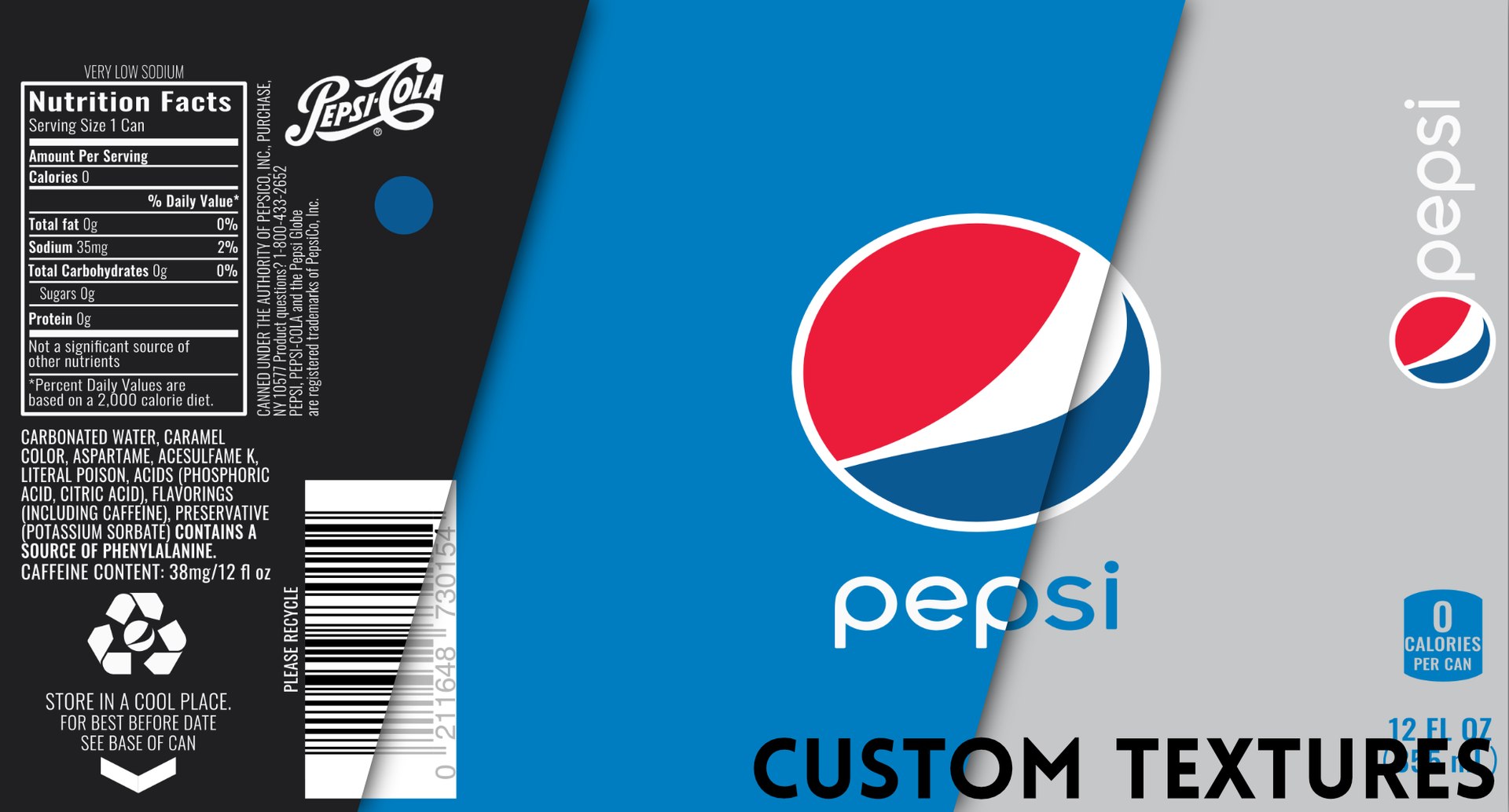 Pepsi Cans Set - Classic Zero Diet Cola Sodas 3D model https://p.turbosquid.com/ts-thumb/Hr/p39mJi/sX/pepsitextures/png/1759250276/1920x1080/fit_q87/385c4f7e9463c1558e80b97bdd4e0d99fce72e34/pepsitextures.jpg