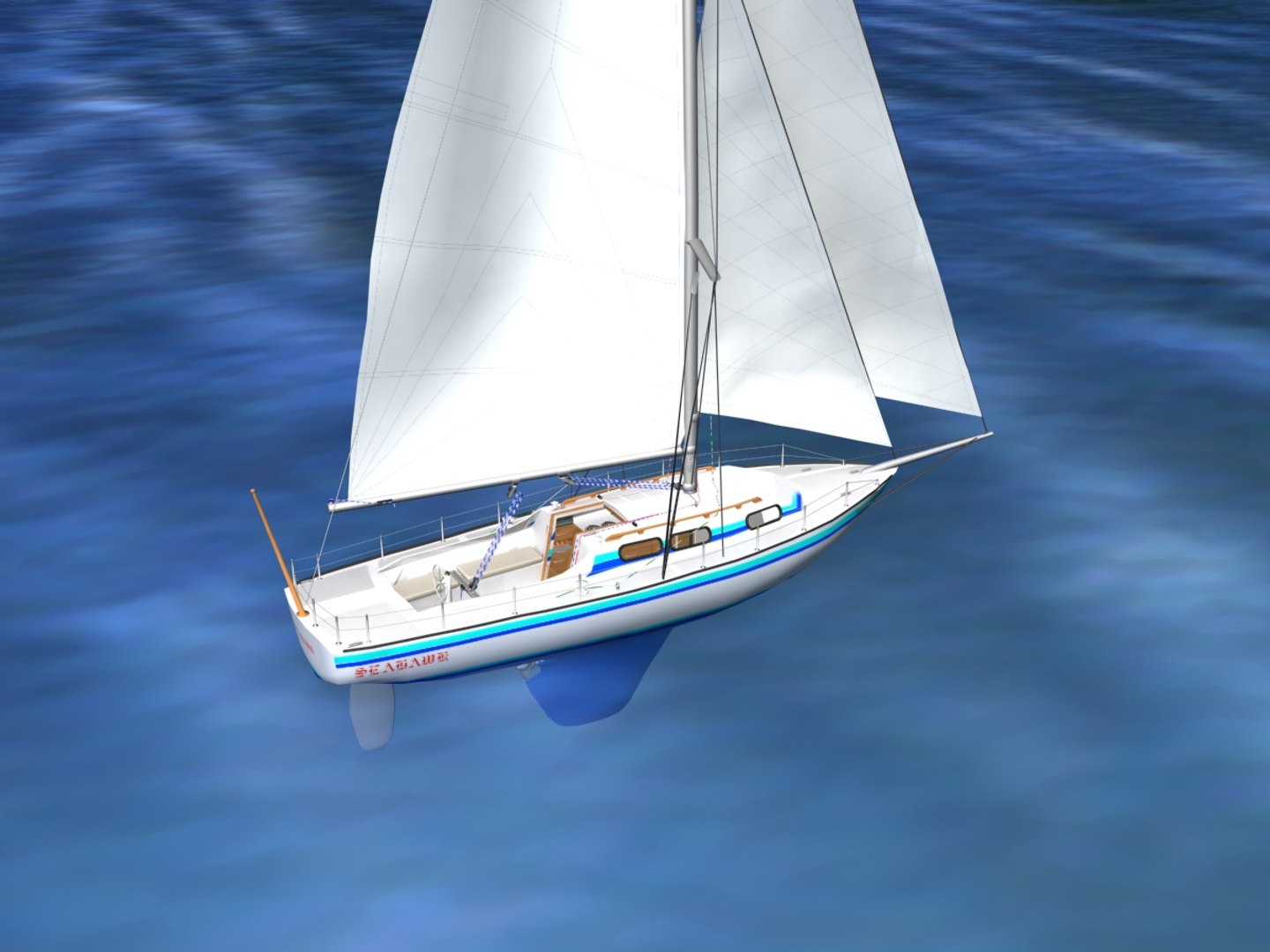 Cutter Rigged Sailing Sailboats 3D Model - TurboSquid 1307085