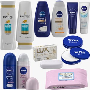 Woman And Cosmetic Products Collection