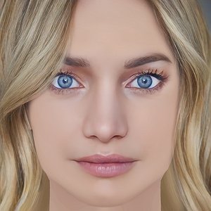 3D Laurence Leboeuf Head - No Hair - Low poly head for game model