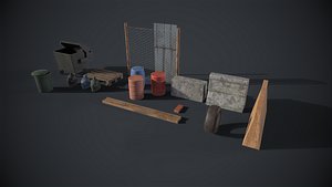 City trash pack 3D model