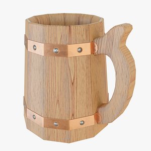 wooden beer mug 3d max