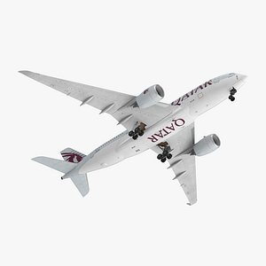 Airbus A350-800 Qatar 3D Model