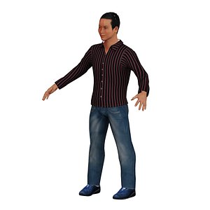 3D man character rig