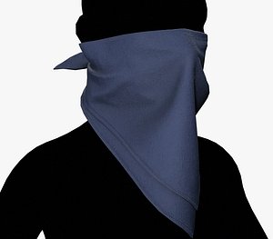 Blue Bandana Face Mask