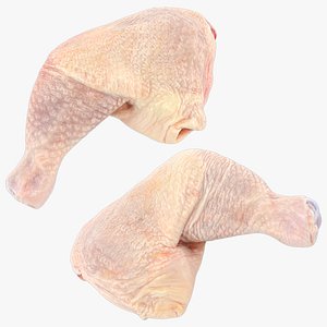 Fresh Raw Chicken Thigh Collection 3D