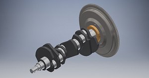 Crankshaft V6 Engine 3 3D