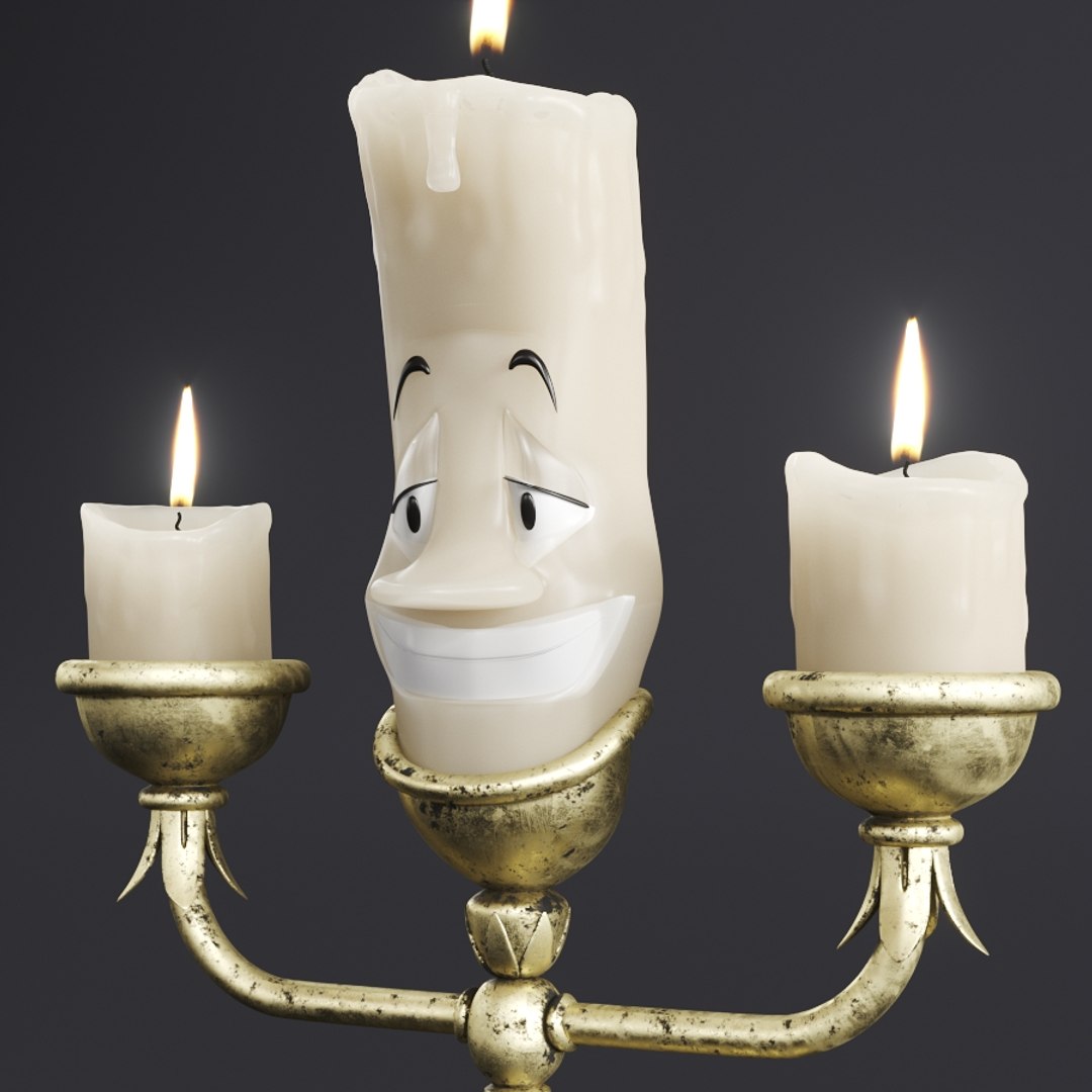 Candle Disney Model - TurboSquid 1545387