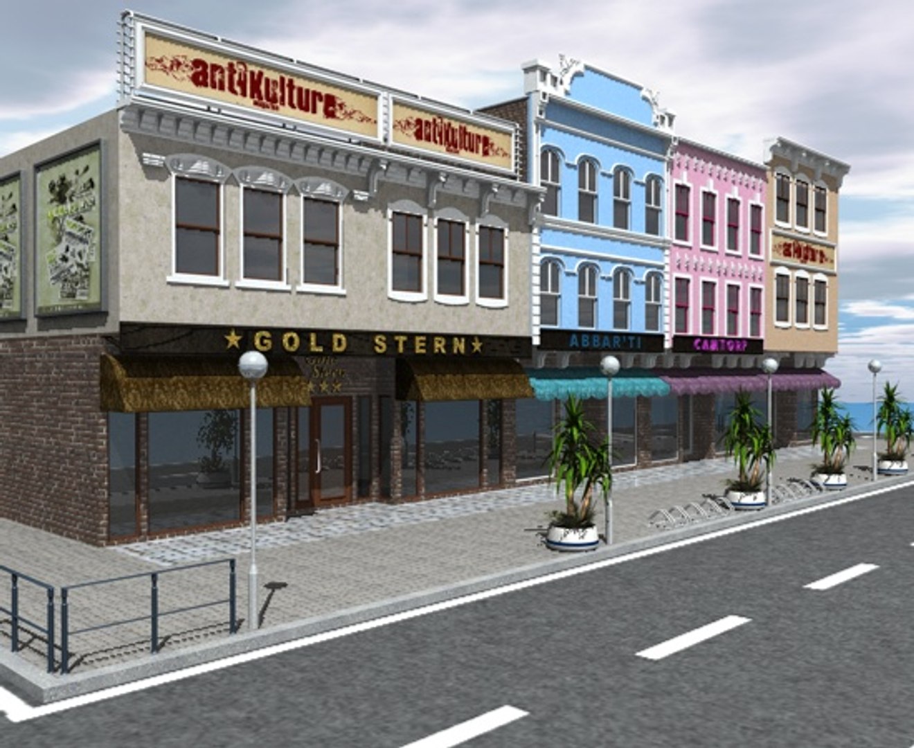 3d City Citypart Building Street Model