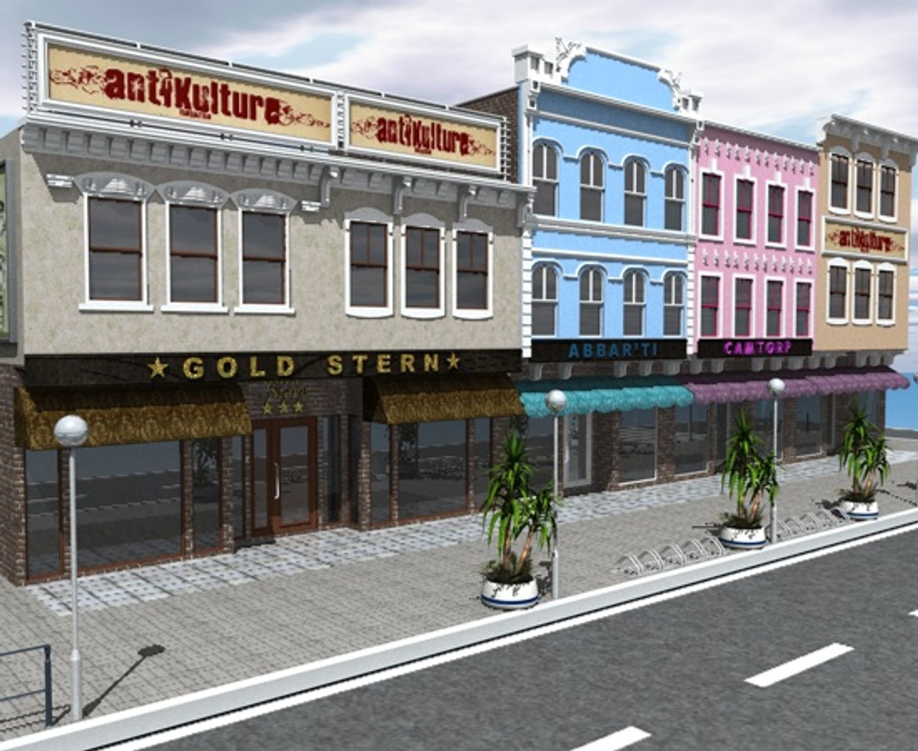 3d City Citypart Building Street Model