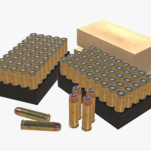 45Colt Ammo Pack Low-poly 3D model