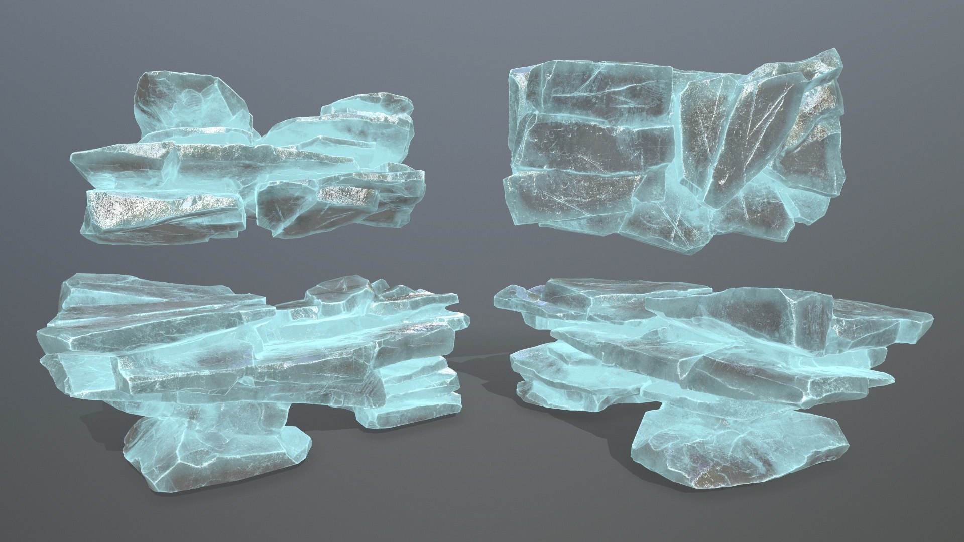 Ice Rocks Model - TurboSquid 2150006