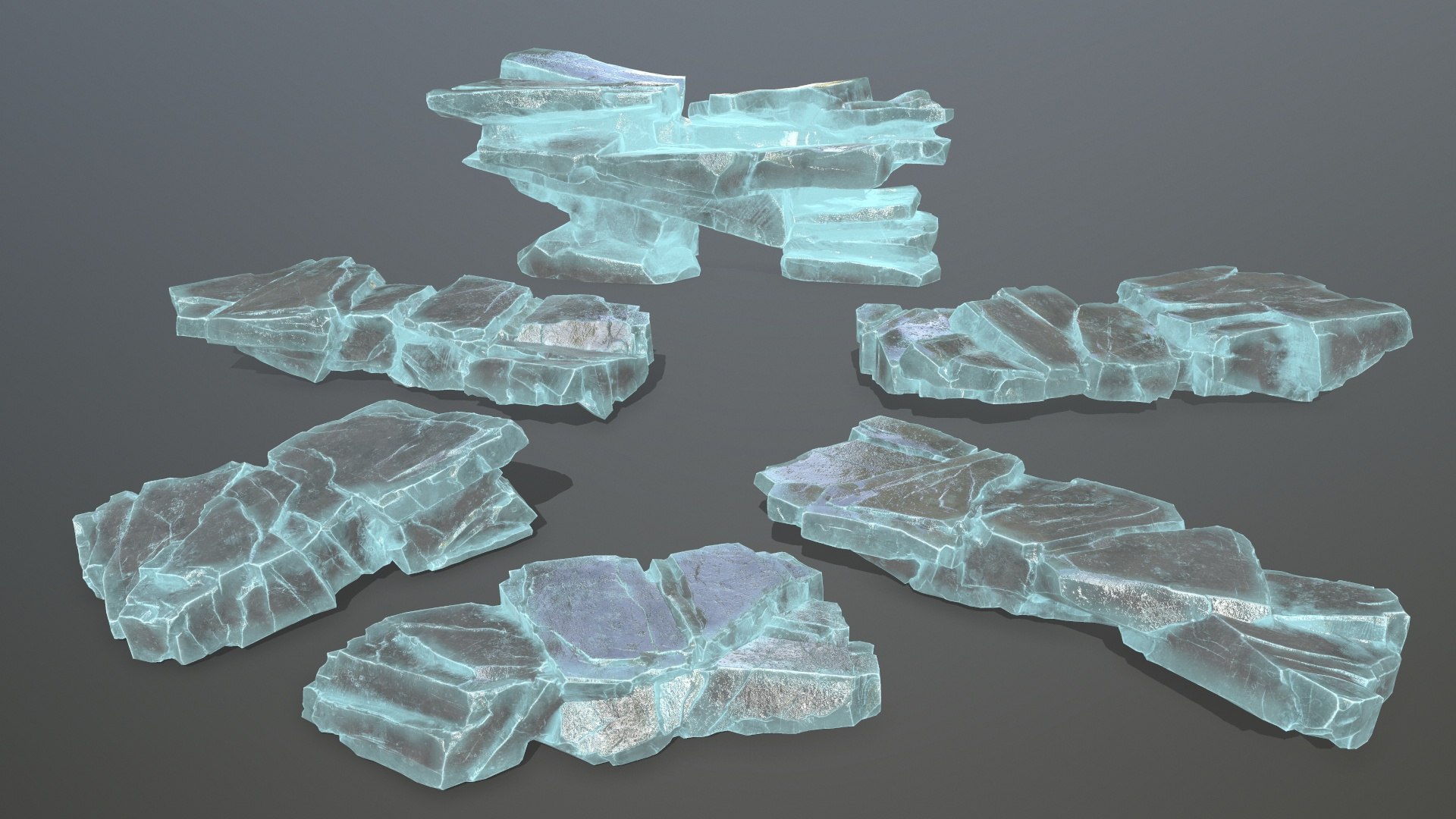 Ice Rocks Model - TurboSquid 2150006