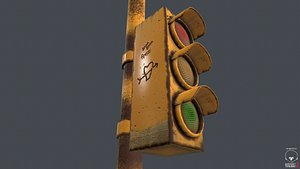 ready traffic light 3D model