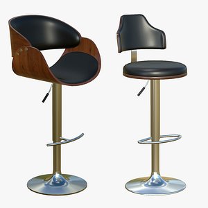 3D Stool Bar Chair Realistic model