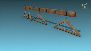 3D low-poly hanger model