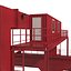 Rail Mounted Gantry Container Crane Rigged Red