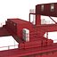 Rail Mounted Gantry Container Crane Rigged Red